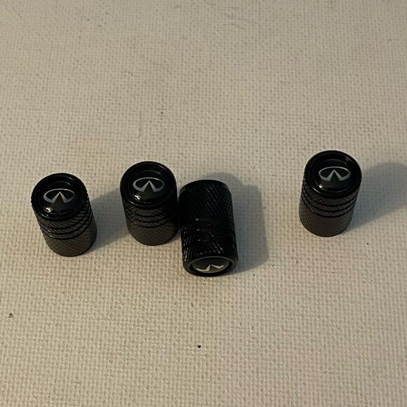 Infinity valve Stem caps in black set of 4 NWT - Picture 2 of 4